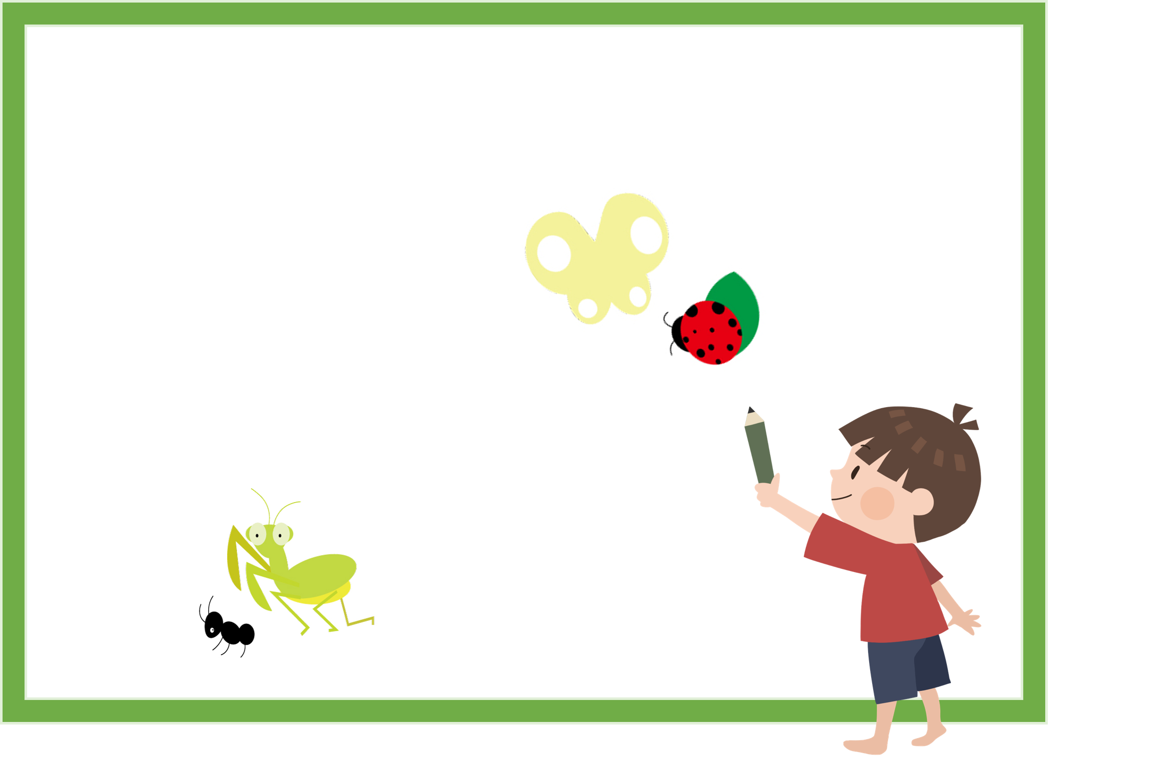 メディアセブンでウォールアート！昆虫の森を描こう